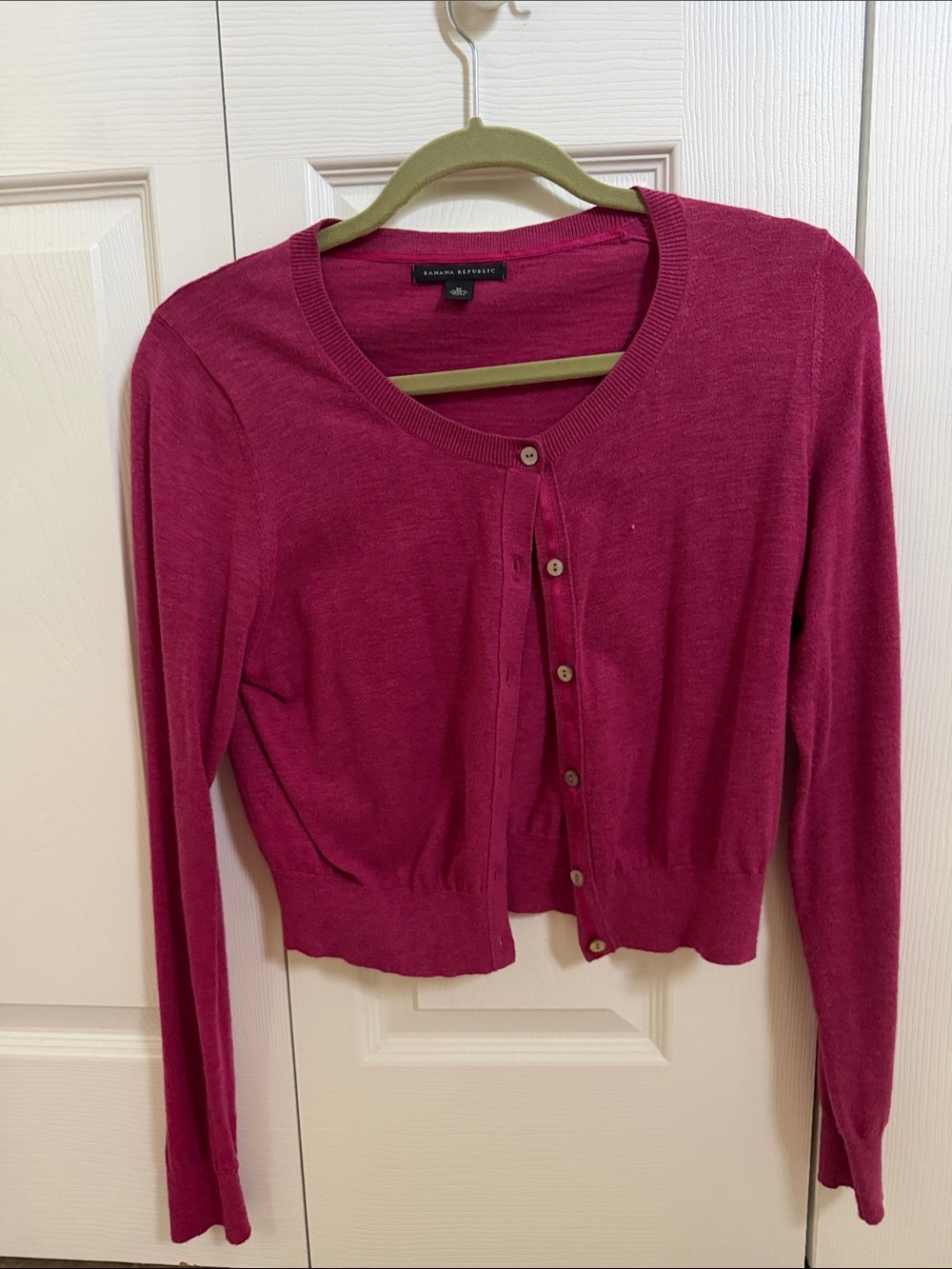 Banana Republic Fuchsia Button Cardigan